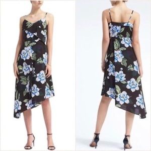 Banana Republic Asymmetrical Floral Print Dress